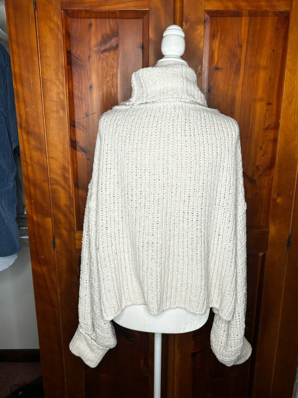 Free People "Be Yours" Cowl Neck Chunky Pullover Sweater Oversized Cottagecore - Picture 4 of 17